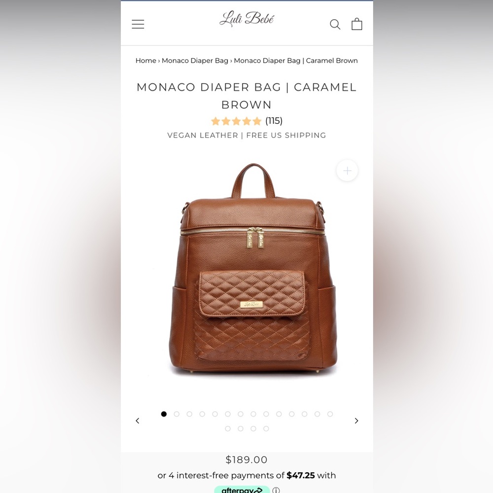 Luli Bebe Monaco diaper backpack